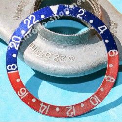 Rolex 70's Vintage Bezel insert Graduated Faded PEPSI Red & blue GMT MASTER 1675,16750 Watch inlay part