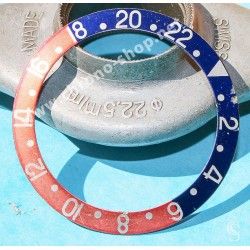 Rolex 70's Vintage Bezel insert Graduated Faded PEPSI Red & blue GMT MASTER 1675,16750 Watch inlay part