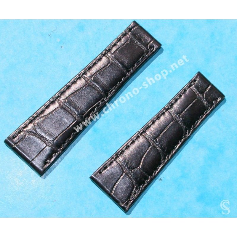 Original NEW 20mm For Daytona 116519, 116509 Genuine Crocodile Leather Band Black & Red color