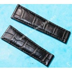 Original NEW 20mm For Daytona 116519, 116509 Genuine Crocodile Leather Band Black & Red color