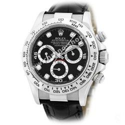 ROLEX ORIGINAL BRACELET MONTRES DAYTONA 16519, 116520, 116509, 116519 CUIR CROCODILE COULEURS NOIR 20mm