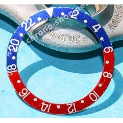 Rolex 70's Vintage Bezel insert Graduated Faded PEPSI Red & blue GMT MASTER 1675,16750 Watch inlay part