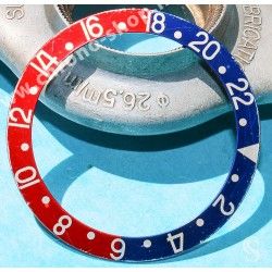 Rolex 70's Vintage Bezel insert Graduated Faded PEPSI Red & blue GMT MASTER 1675,16750 Watch inlay part