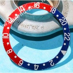 Rolex 70's Vintage Bezel insert Graduated Faded PEPSI Red & blue GMT MASTER 1675,16750 Watch inlay part