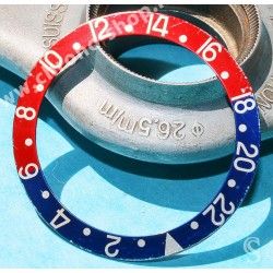 Rolex 70's Vintage Bezel insert Graduated Faded PEPSI Red & blue GMT MASTER 1675,16750 Watch inlay part