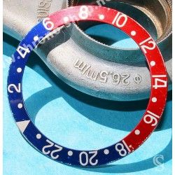 Rolex 70's Vintage Bezel insert Graduated Faded PEPSI Red & blue GMT MASTER 1675,16750 Watch inlay part