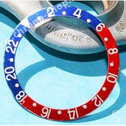 Rolex 70's Vintage Bezel insert Graduated Faded PEPSI Red & blue GMT MASTER 1675,16750 Watch inlay part