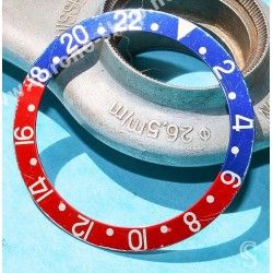 Rolex 70's Vintage Bezel insert Graduated Faded PEPSI Red & blue GMT MASTER 1675,16750 Watch inlay part