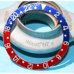 Rolex 70's Vintage Bezel insert Graduated Faded PEPSI Red & blue GMT MASTER 1675,16750 Watch inlay part