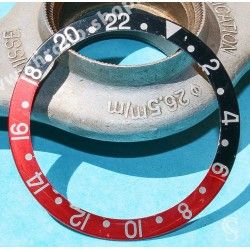 Rolex GMT Master Coke watch Faded Red & Black color S/S 16700,16710,16760 Bezel 24H Insert Part FAT FONT