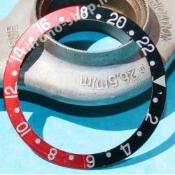 Rolex GMT Master Coke watch Faded Red & Black color S/S 16700,16710,16760 Bezel 24H Insert Part FAT FONT