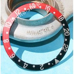 Rolex GMT Master Coke watch Faded Red & Black color S/S 16700,16710,16760 Bezel 24H Insert Part FAT FONT