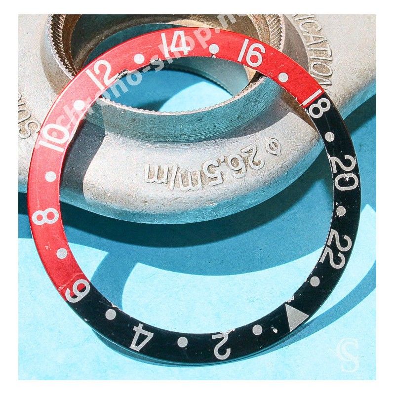 Rolex GMT Master Coke watch Faded Red & Black color S/S 16700,16710,16760 Bezel 24H Insert Part FAT FONT