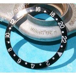 ROLEX 90's NOIR FAT FONT SERIFS INSERT GRADUE 24H LUNETTE MONTRES GMT MASTER 16700,16710,16760