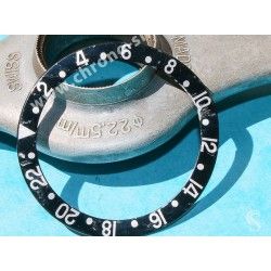 ROLEX 90's NOIR FAT FONT SERIFS INSERT GRADUE 24H LUNETTE MONTRES GMT MASTER 16700,16710,16760