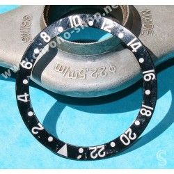 ROLEX 90's NOIR FAT FONT SERIFS INSERT GRADUE 24H LUNETTE MONTRES GMT MASTER 16700,16710,16760