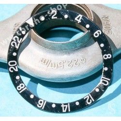 ROLEX 90's NOIR FAT FONT SERIFS INSERT GRADUE 24H LUNETTE MONTRES GMT MASTER 16700,16710,16760