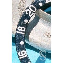 ROLEX 90's NOIR FAT FONT SERIFS INSERT GRADUE 24H LUNETTE MONTRES GMT MASTER 16700,16710,16760