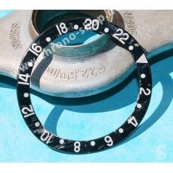 ROLEX 90's NOIR FAT FONT SERIFS INSERT GRADUE 24H LUNETTE MONTRES GMT MASTER 16700,16710,16760