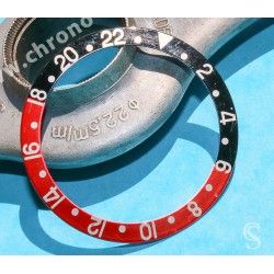 ROLEX 90's COKE FADED ROUGE & NOIR FAT FONT SERIFS INSERT GRADUE 24H LUNETTE MONTRES GMT MASTER 16700,16710,16760