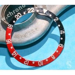 Rolex GMT Master Coke watch Faded Red & Black color S/S 16700,16710,16760 Bezel 24H Insert Part FAT FONT SERIFS