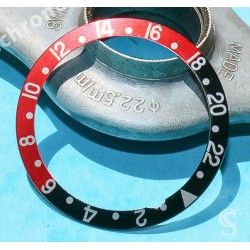 Rolex GMT Master Coke watch Faded Red & Black color S/S 16700,16710,16760 Bezel 24H Insert Part FAT FONT SERIFS