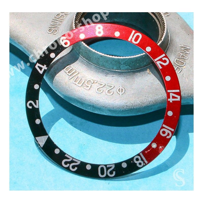 Rolex GMT Master watch Black color S/S 16700,16710,16760 Bezel 24H Insert Part FAT FONT SERIFS