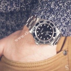 Rolex Accessoire Submariner Saphir 14060,14060M Authentique Lunette Rotative Acier & insert montres de plongée