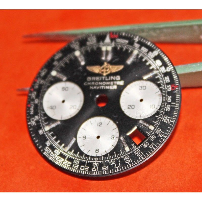 VINTAGE BREITLING NAVITIMER CHRONO SILVER / BLACK DIAL LUME DOTS DATE