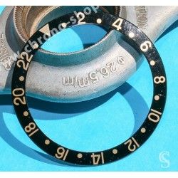 ROLEX RARE INSERT FAT FONT GRADUE 24H JAUNE & NOIR LUNETTE MONTRE GMT MASTER II 16713,16718