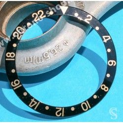 ROLEX RARE INSERT FAT FONT GRADUE 24H JAUNE & NOIR LUNETTE MONTRE GMT MASTER II 16713,16718