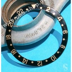 ROLEX RARE INSERT FAT FONT GRADUE 24H JAUNE & NOIR LUNETTE MONTRE GMT MASTER II 16713,16718