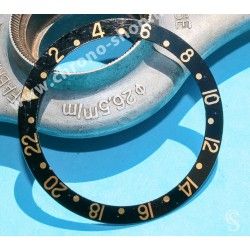 Rolex Tutone Black & 18k Gold Rolex GMT Master 2 Watch 16718, 16713 Watch Bezel Graduated 24H Fat Font Insert Part