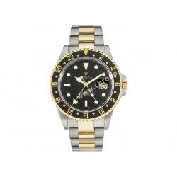 Rolex Tutone Black & 18k Gold Rolex GMT Master 2 Watch 16718, 16713 Watch Bezel Graduated 24H Fat Font Insert Part