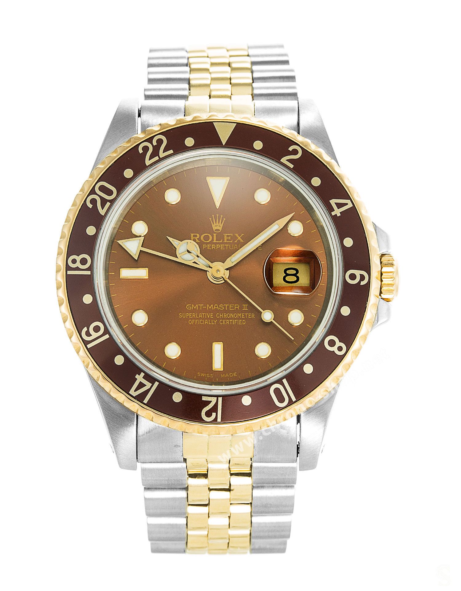 ROLEX RARE INSERT GRADUE 24H MARRON, BROWN LUNETTE MONTRES GMT MASTER II  16713,16718