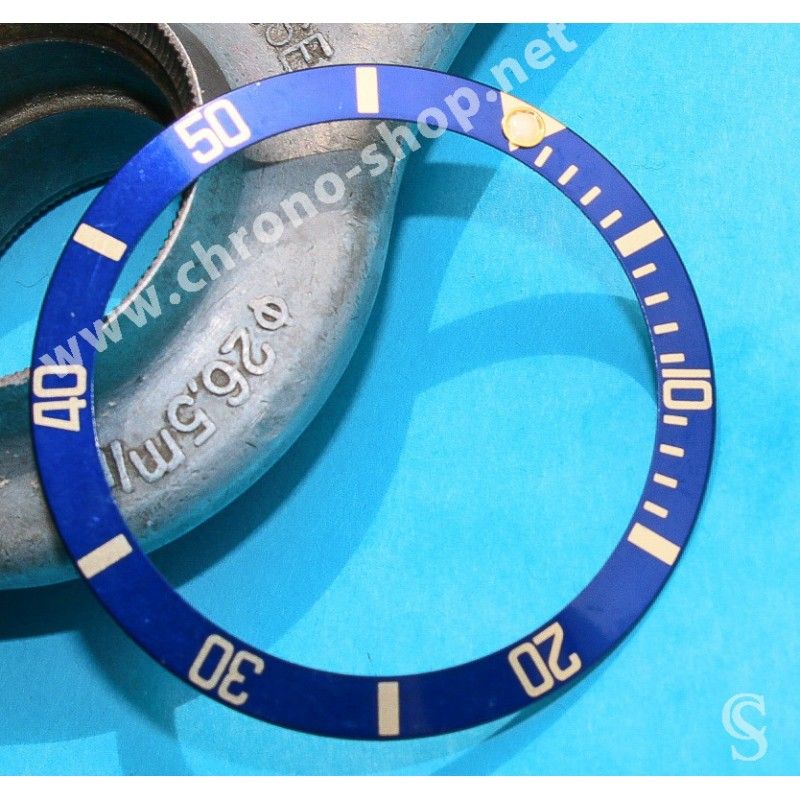 ROLEX RARE INSERT GRADUE LUNETTE BLEU MONTRES SUBMARINER DATE 16613, 16618, 16803, 16808