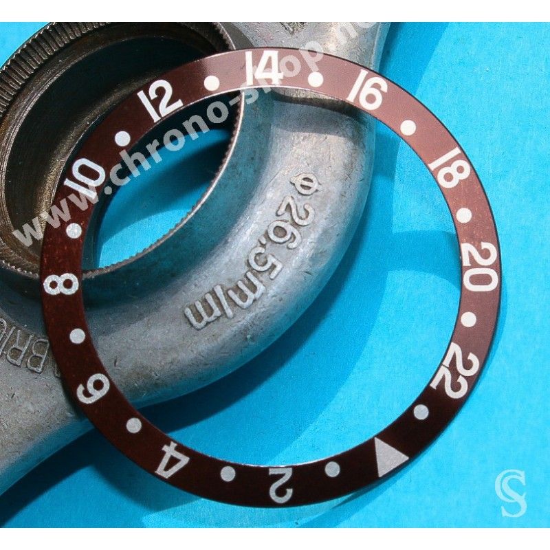 Rolex GMT Master watch Black color S/S 16700,16710,16760 Bezel 24H Insert Part FAT FONT SERIFS