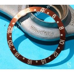 ROLEX INSERT GRADUE 24H FADED MARRON CUIVRE, BROWN LUNETTE MONTRE GMT MASTER II 16713,16718,16700,16710,16760