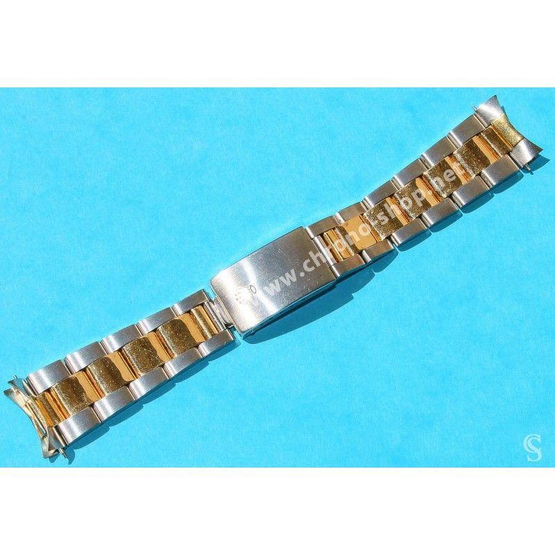 Rolex 1989 Genuine Tutone 78363 18K/SS 20mm Band bracelet Parts 16713, 16523 heavy links bitons