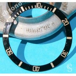 Rolex 90's Glossy Black color Submariner Date Tutone 16803, 16613, 16808, 16618 Watch Bezel Graduated Luminova Insert Part