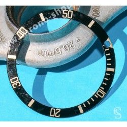 Rolex 90's Glossy Black color Submariner Date Tutone 16803, 16613, 16808, 16618 Watch Bezel Graduated Luminova Insert Part