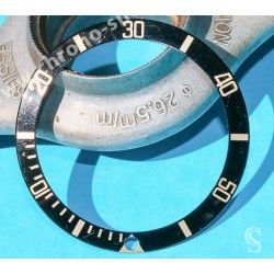 Rolex 90's Glossy Black color Submariner Date Tutone 16803, 16613, 16808, 16618 Watch Bezel Graduated Luminova Insert Part