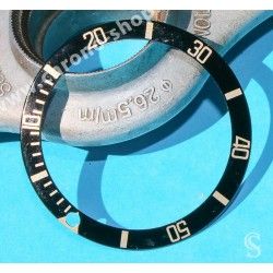 Rolex 90's Glossy Black color Submariner Date Tutone 16803, 16613, 16808, 16618 Watch Bezel Graduated Luminova Insert Part