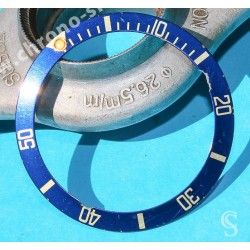 Rolex 90's Glossy Jet Black color Submariner Date Tutone 16803, 16613, 16808, 16618 Watch Bezel Graduated Tritium Insert Part