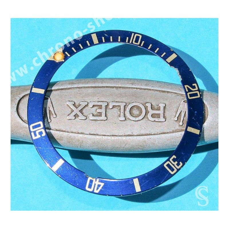 Rolex 90's Glossy Jet Black color Submariner Date Tutone 16803, 16613, 16808, 16618 Watch Bezel Graduated Tritium Insert Part