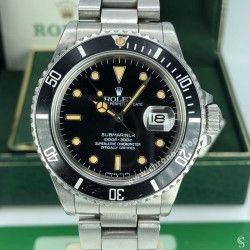 ☆ROLEX LUNETTE ACIER & INSERT LUMINOVA MONTRES SUBMARINER DATE 16800,168000,16610★