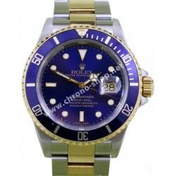 ROLEX VINTAGE INSERT BLEU & JAUNE GRADUE LUNETTE MONTRES SUBMARINER DATE OR & ACIER 16613, 16618, 16803, 16808 TRITIUM