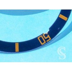Rolex 90's Glossy Blue color Submariner Date Tutone 16803, 16613, 16808, 16618 Watch Bezel Graduated Tritium Insert Part