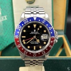 Vintage Rolex GMT Master tritium 16750 Cal 3075 glossy Watch part dial, 1980`s RARE