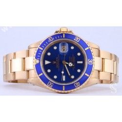 Rolex 90's Glossy Blue color Submariner Date Tutone 16803, 16613, 16808, 16618 Watch Bezel Graduated for sale